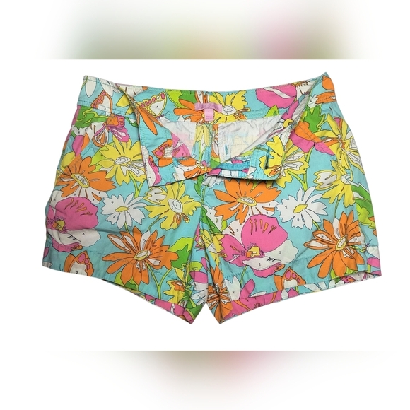 Lilly Pulitzer Paint By Numbers Floral Resortwear Tropical Vacation Shorts 4 - Picture 9 of 11